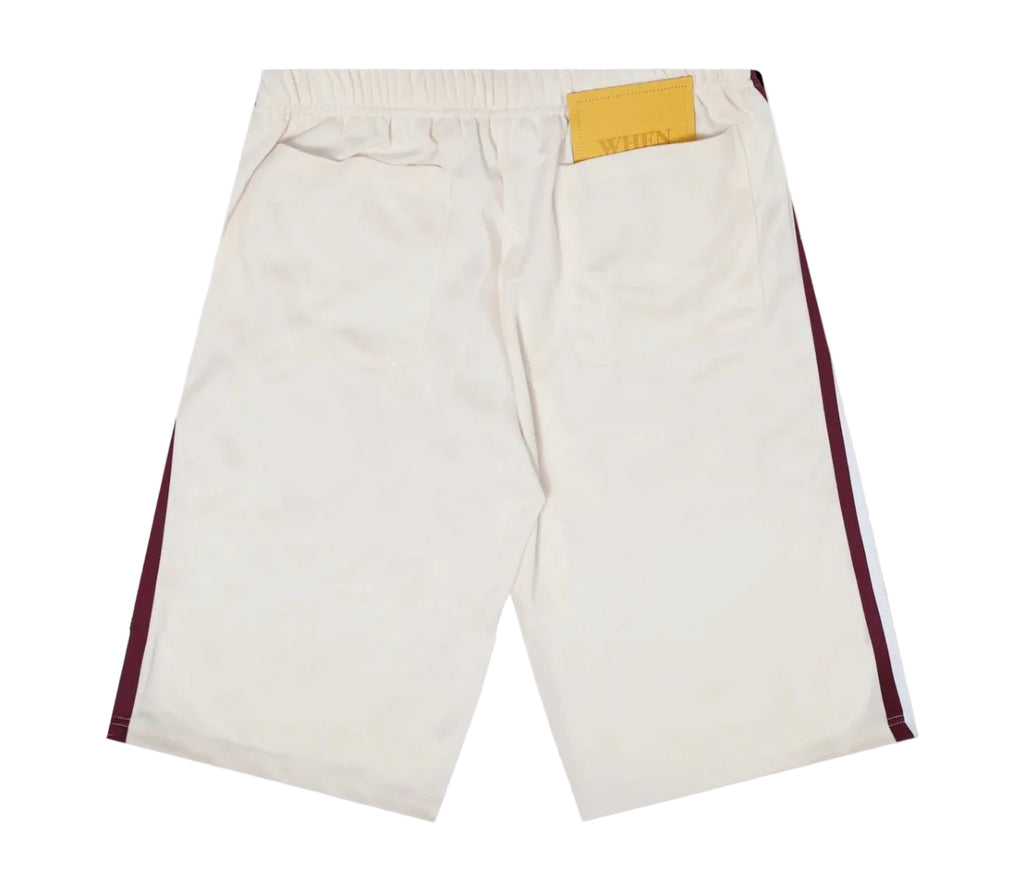 When Smoke Clears ‘Heartwear’ Track Shorts Cream/ Burgundy
