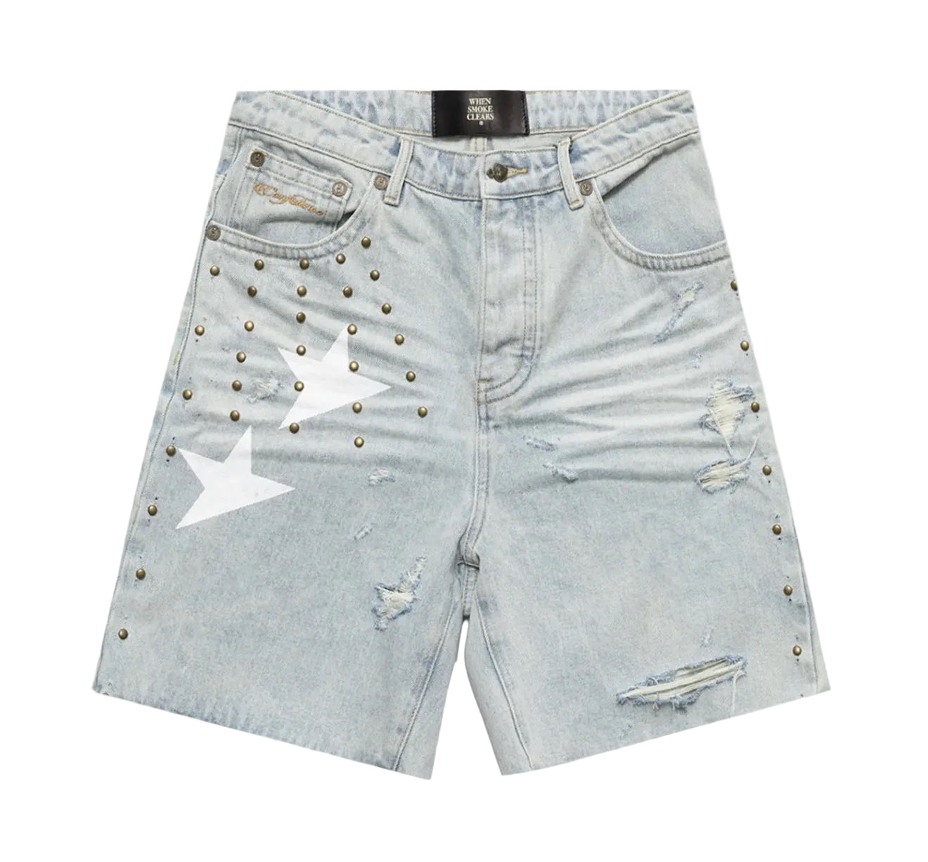 When Smoke Clears ‘Stargaze’ Denim Jean Shorts Lightwash
