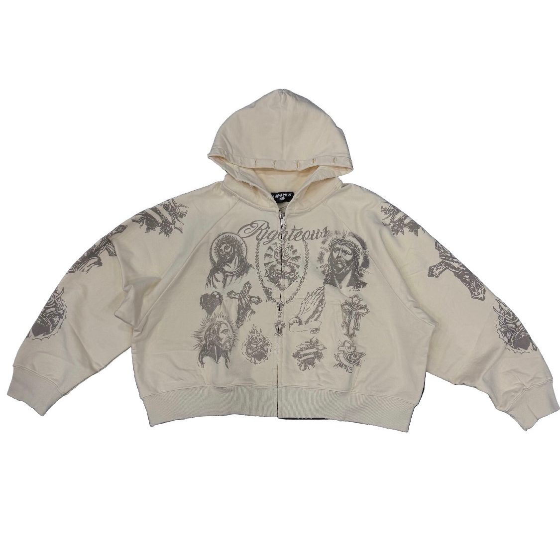 We Are Righteous 'Tattoo' Hoodie Grey