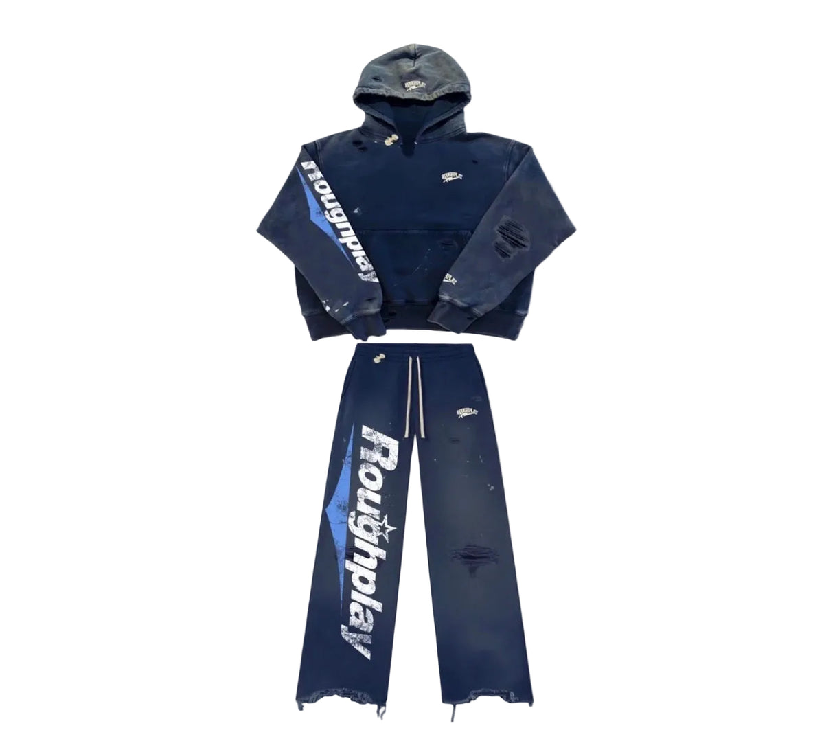 RoughPlay Navy Distress Sweatsuit