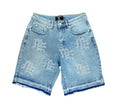 Mixed Emotions Blue ‘ME’ Denim Shorts