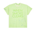 When Smoke Clears ‘Paint Thrashed’ Tee Neon Green