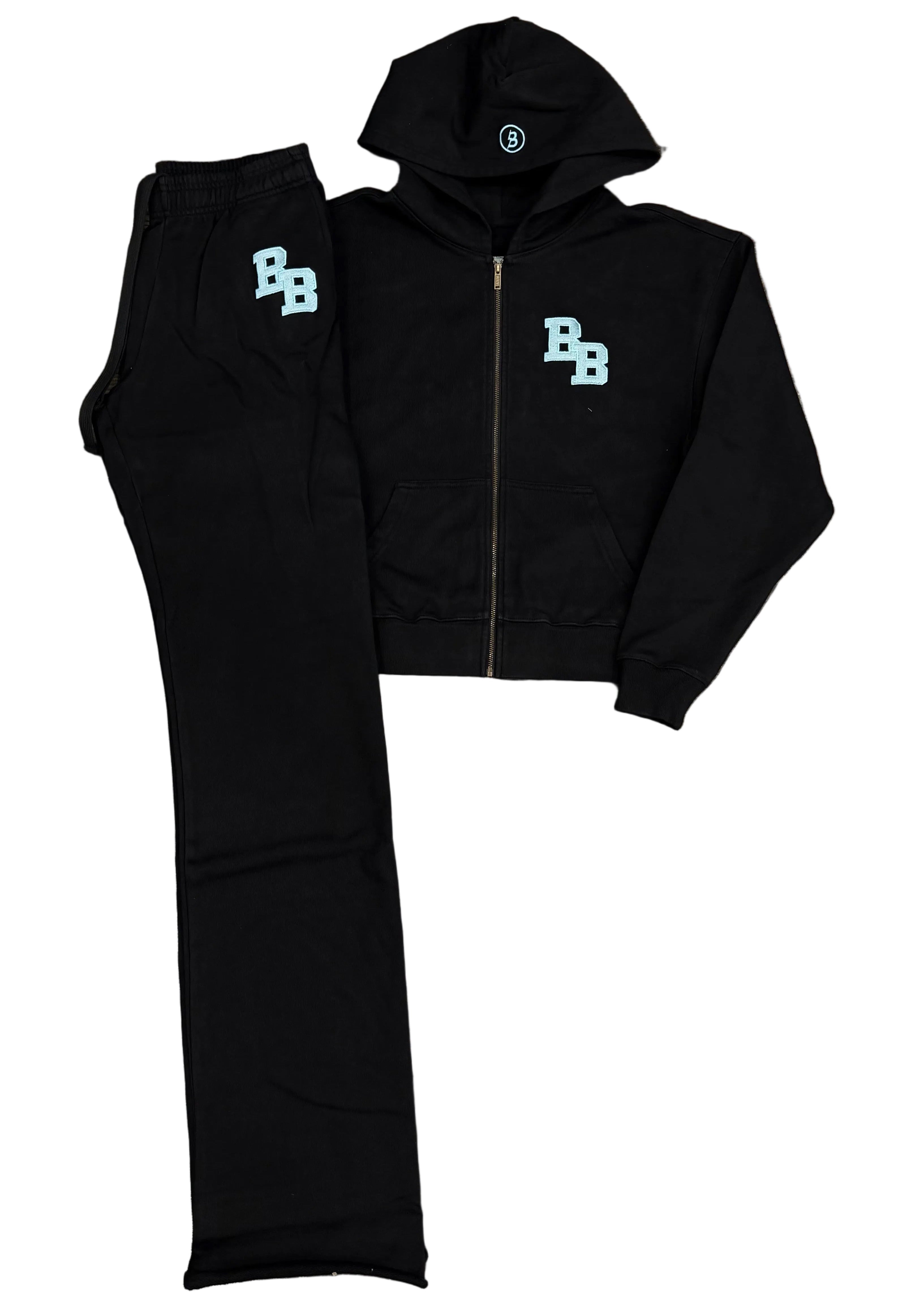 Body By Raven Sweatsuit Black Blue