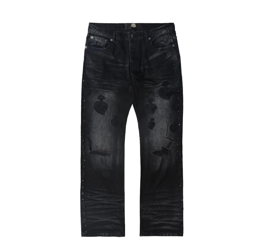 When Smoke Clears ‘Chain Stitched’ Jeans Black