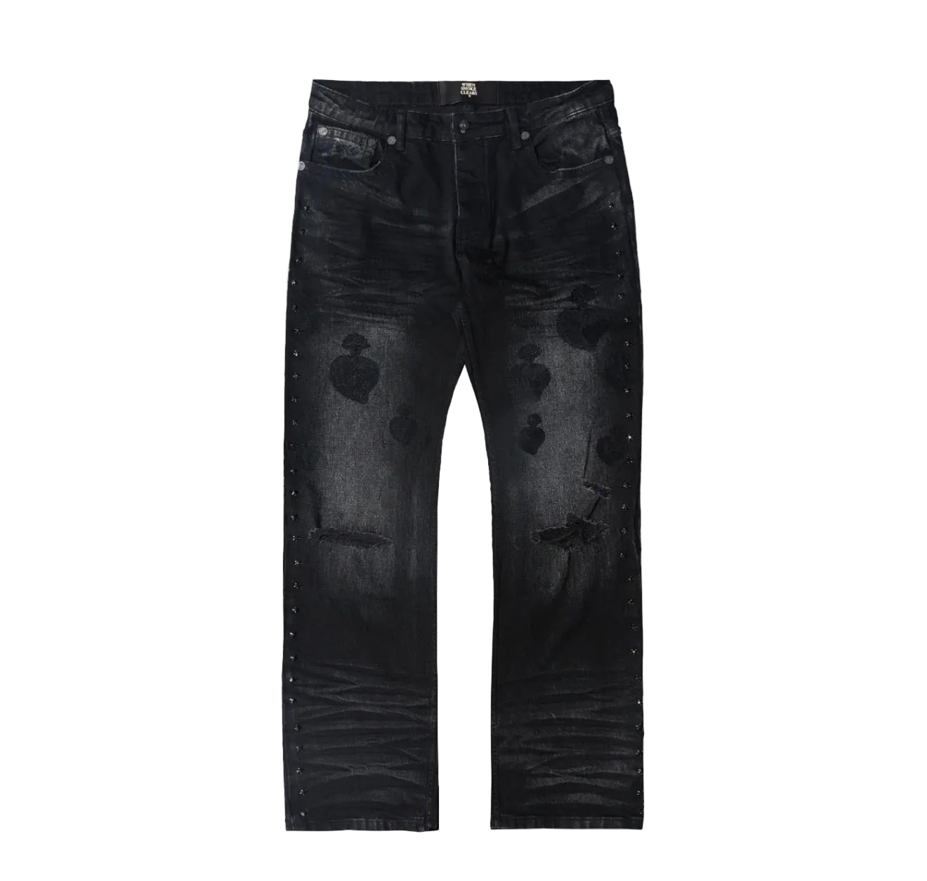When Smoke Clears ‘Chain Stitched’ Jeans Black