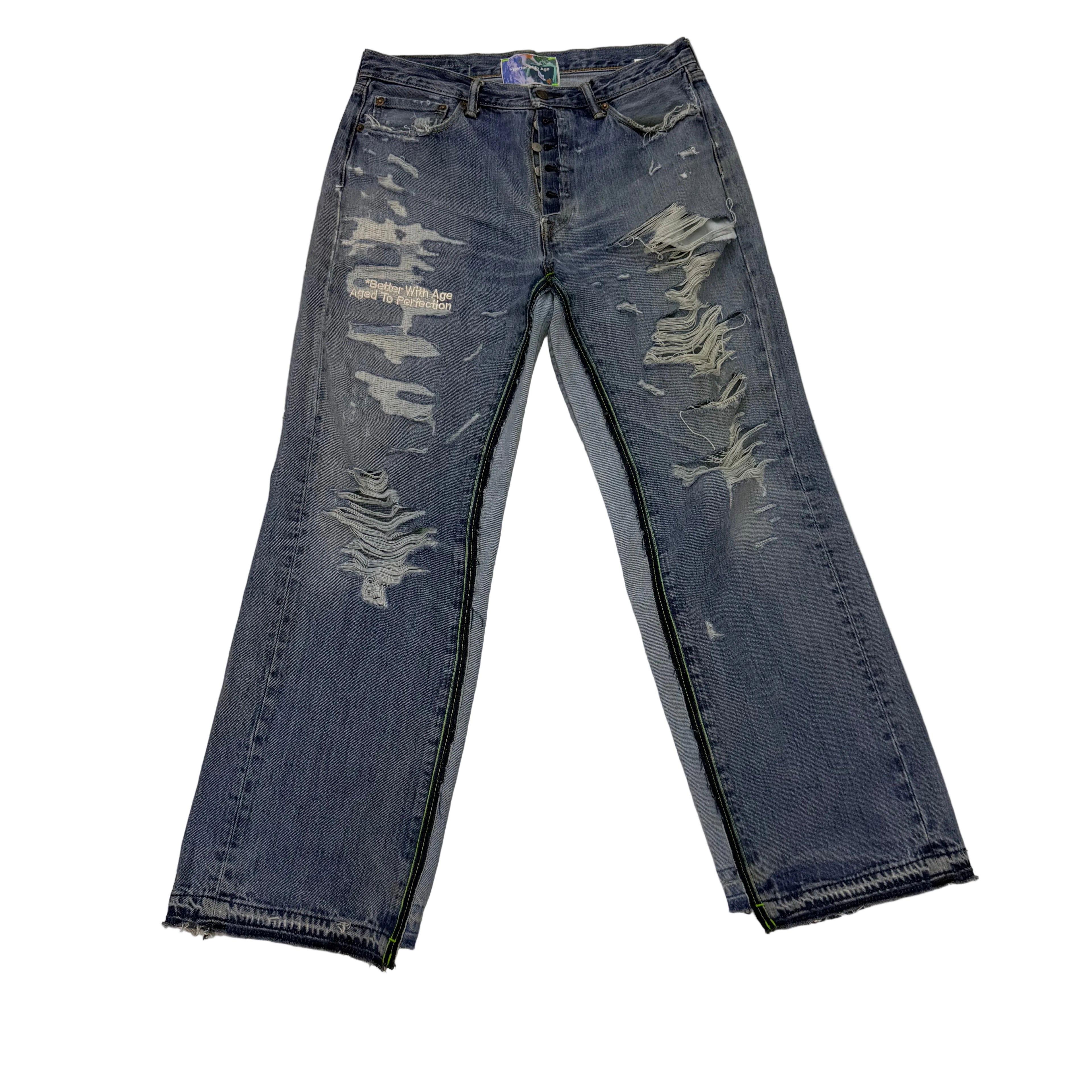 Better With Age Smoked Double Wide Jeans