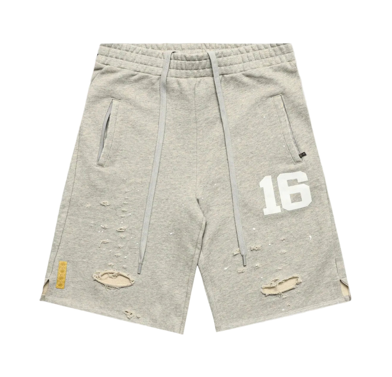 When Smoke Clears ‘Chain Stitched 16’ Sweat Shorts Tan