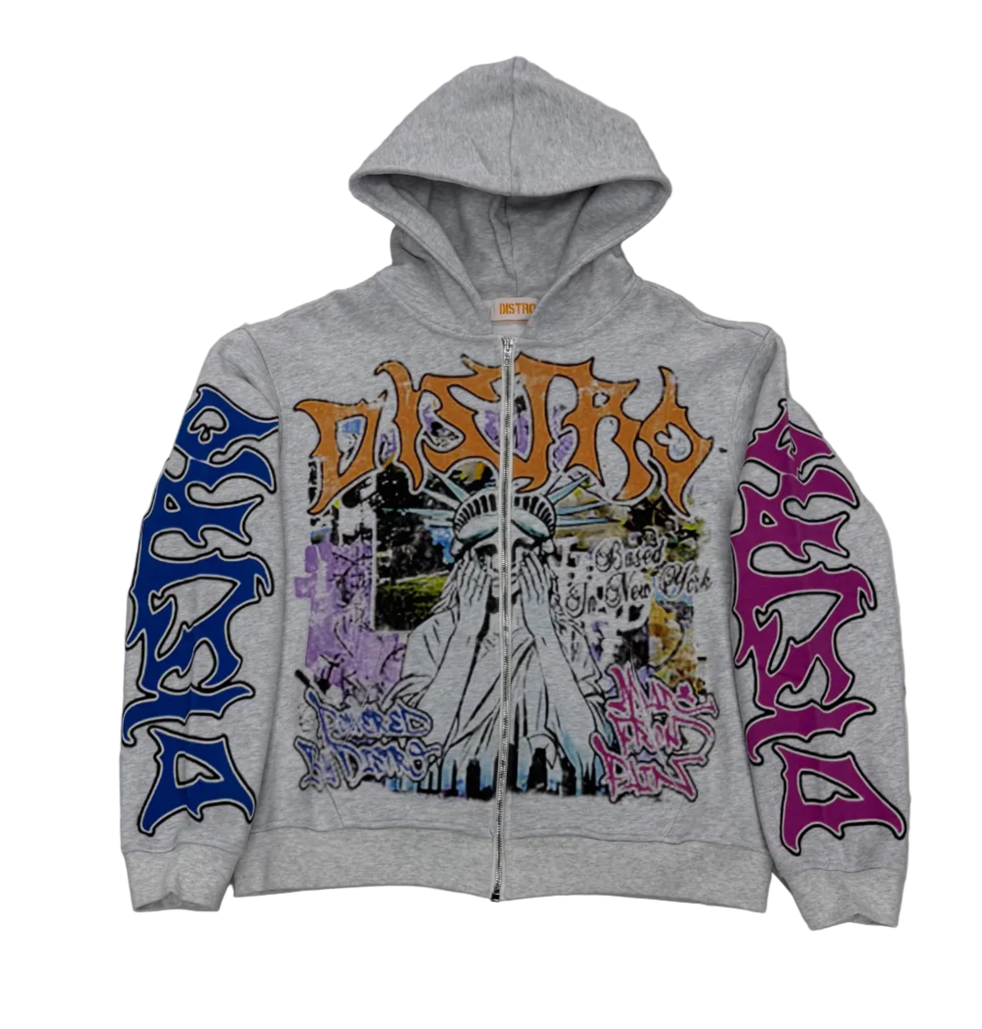 Distro Buy Me Out Of Pain ‘Hidden Statue of Liberty’ Hoodie Grey