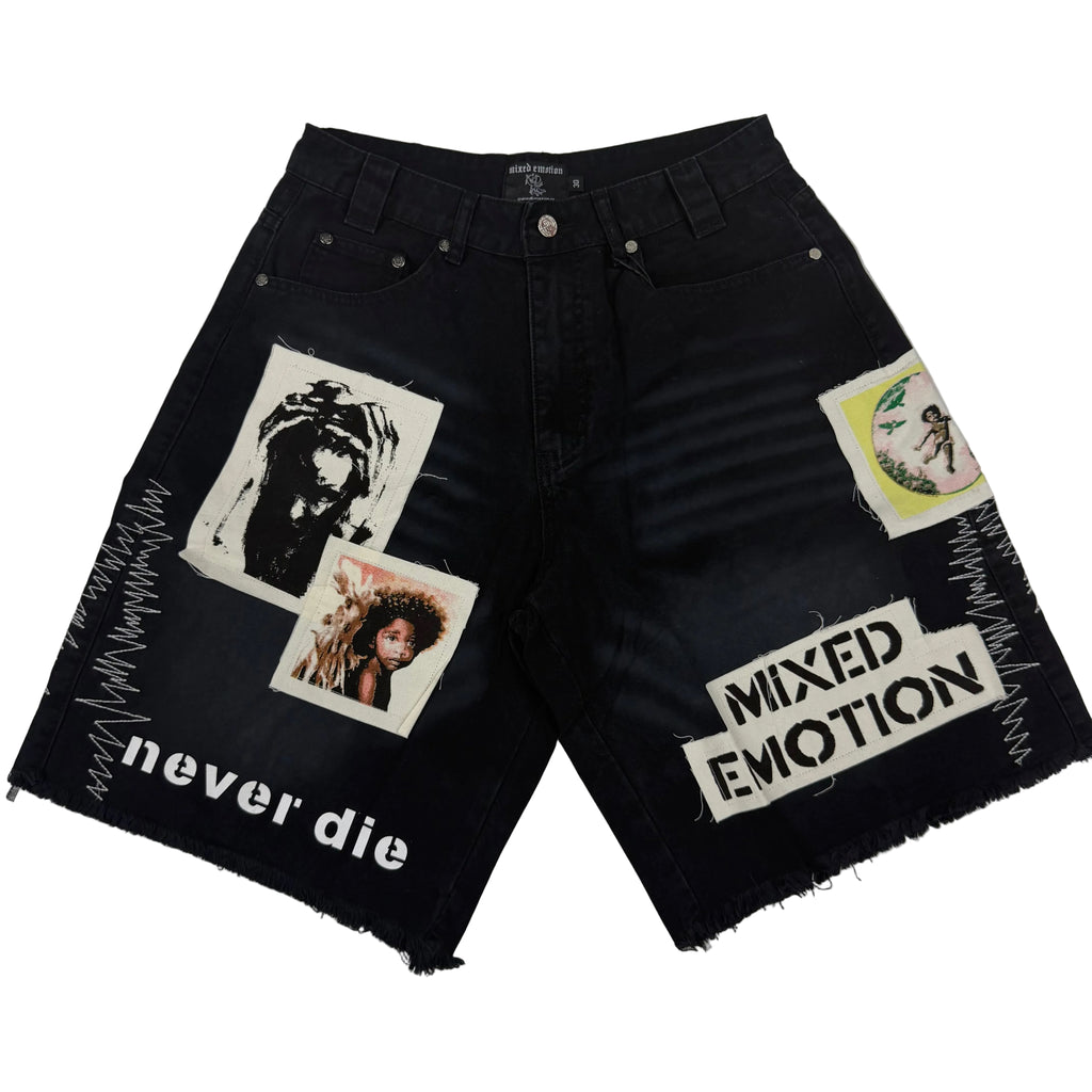 Mixed Emotions ‘Chaos’ Carpenter Shorts Black