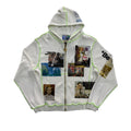 Better With Age 'Ricky' Waffle Knit White Zip Up Hoodie