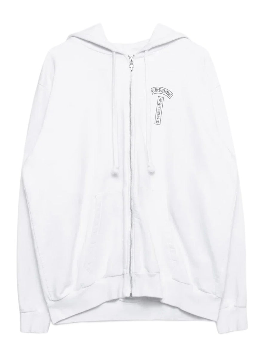 Chrome Hearts White USA Zip Up Hoodie