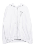 Chrome Hearts White USA Zip Up Hoodie
