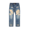 When Smoke Clears ‘Repatched’ Jeans Light Wash