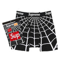 Supreme x Hanes 2 Pack Boxer Briefs Spider-Man Black