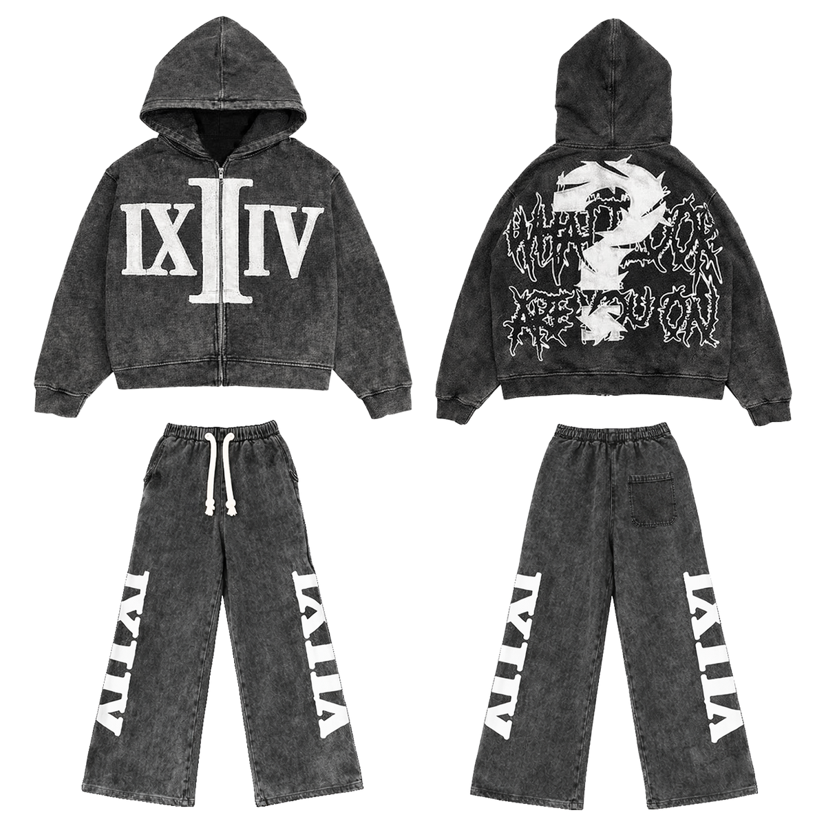 Floor 914 ‘Numeral’ Sweatsuit Black Wash