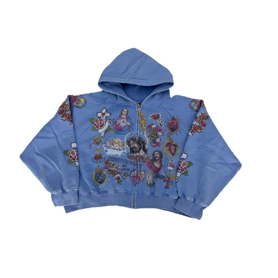 We Are Righteous ‘Risen King’ Hoodie Blue