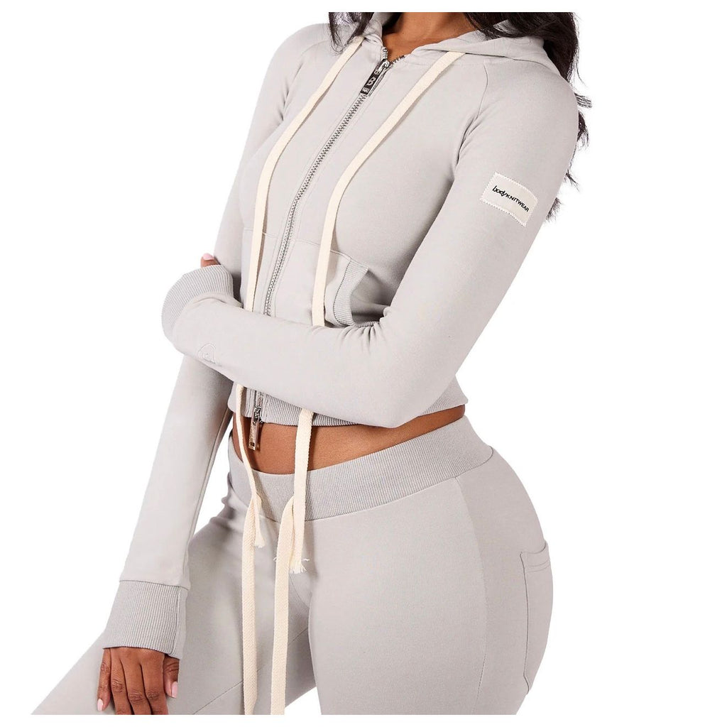 Body By Raven Essential Knitwear Sweatsuit Grey