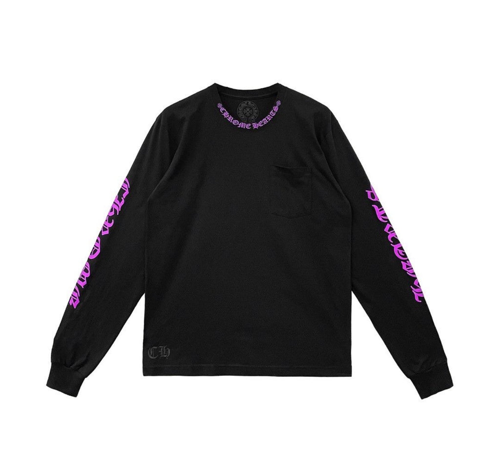 Chrome Hearts Neck Logo Longsleeve Black/Purple