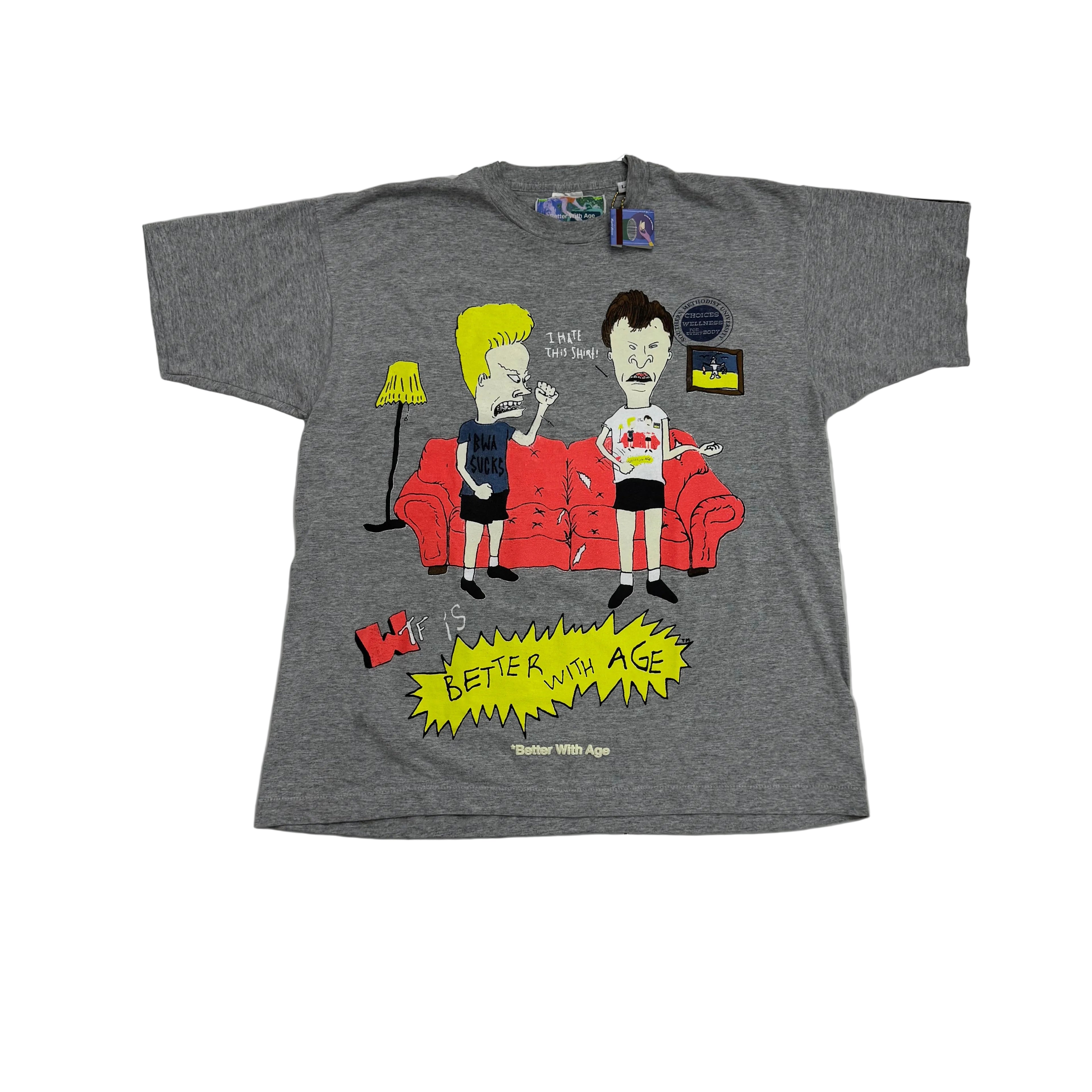 Better With Age SS26 ‘Beavus & Butthead’ Tee Grey