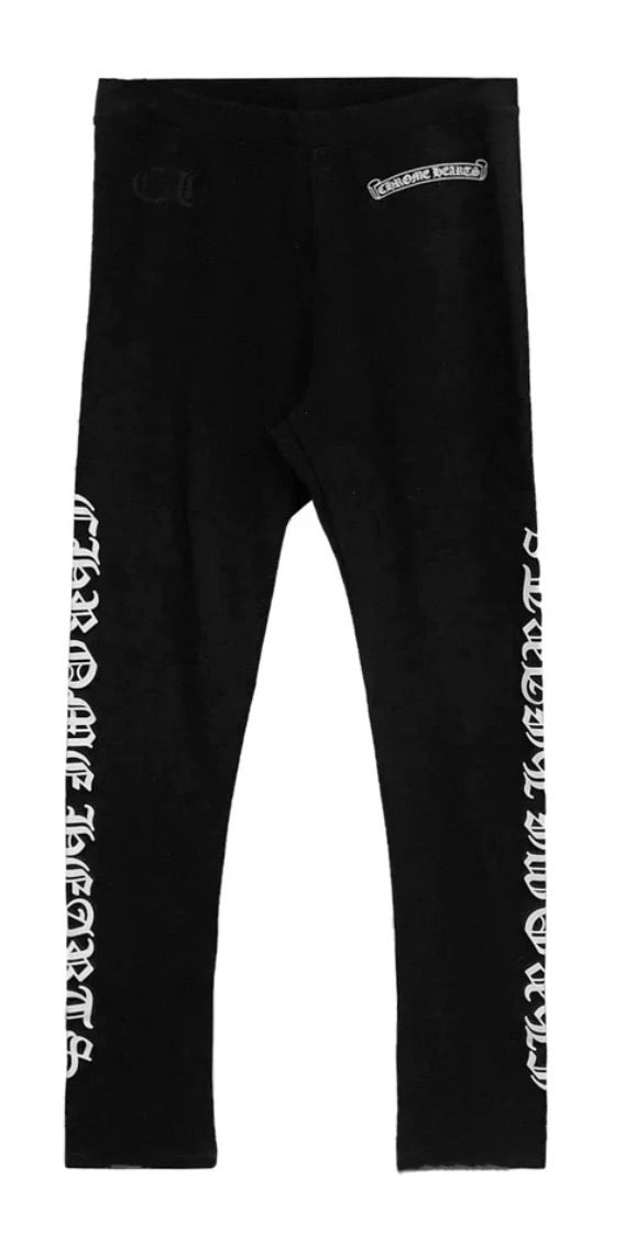 Chrome Hearts Black Leggings (Thick)