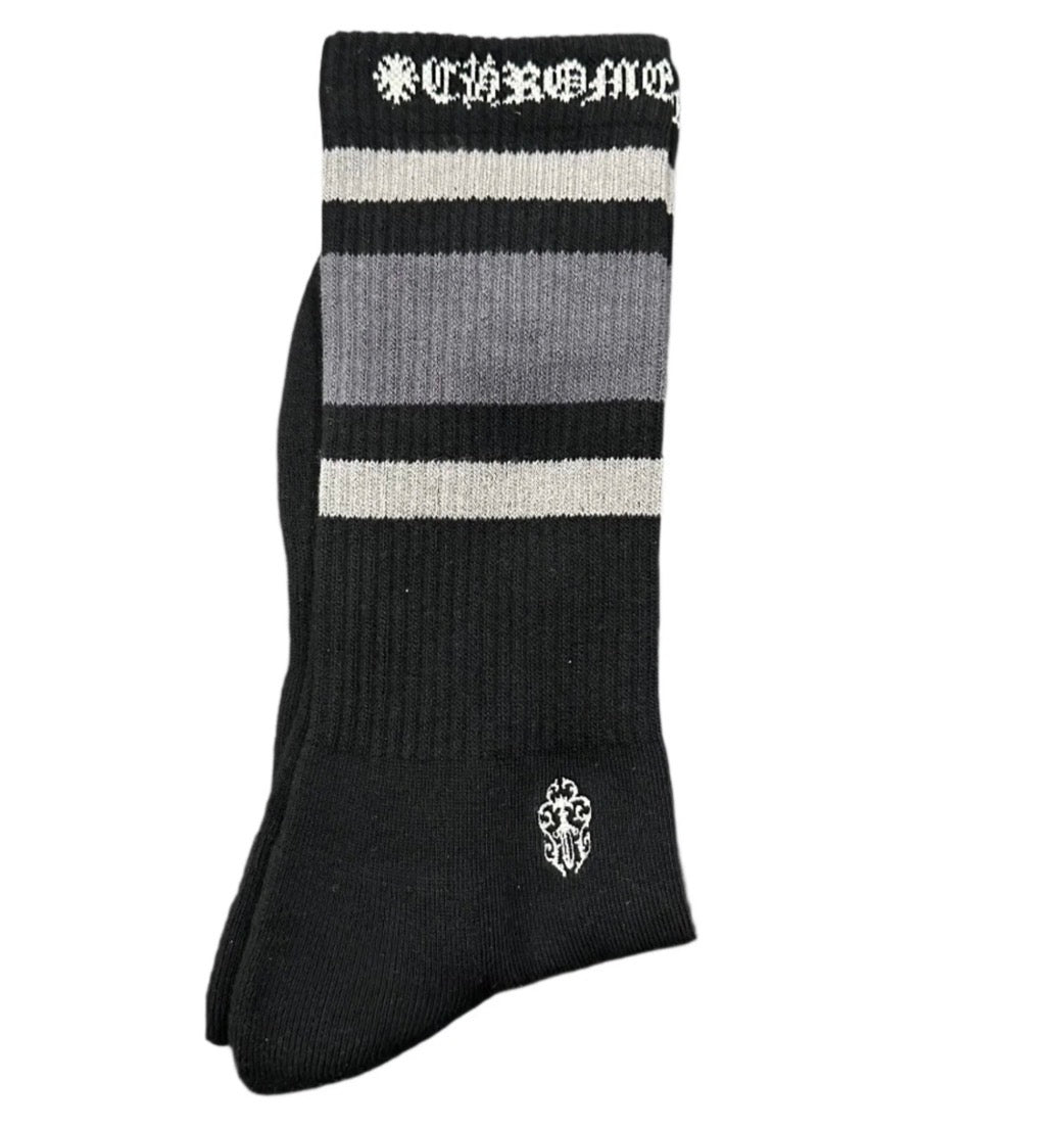 Chrome Hearts Black Grey Socks