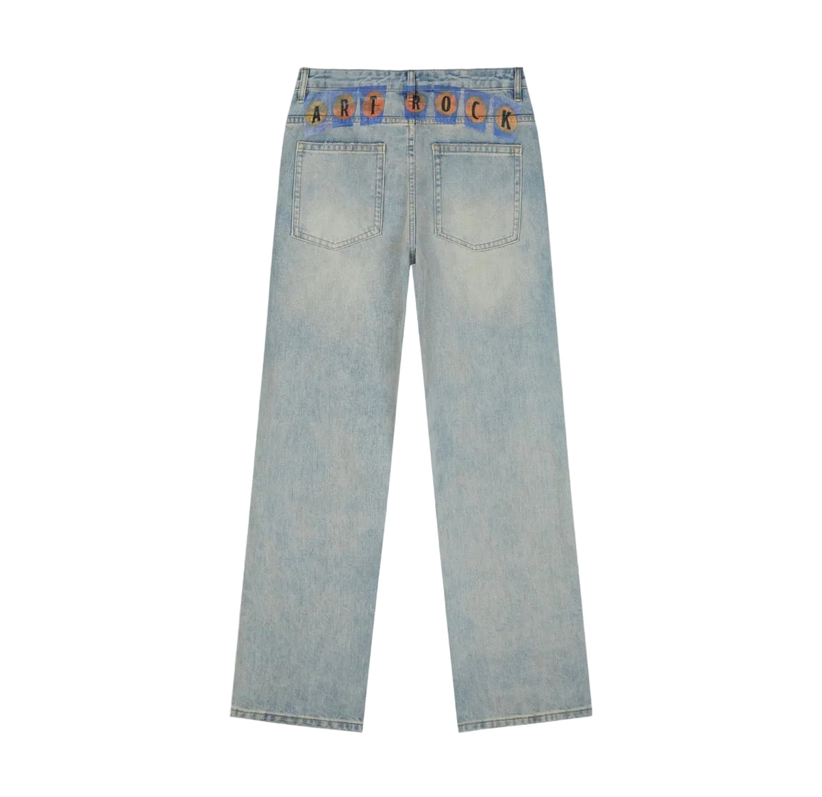 When Smoke Clears ‘Art Rock’ Jeans Light Wash