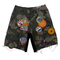 Kill by Foxx ‘Boy Scout’ Patch Work Camo Shorts