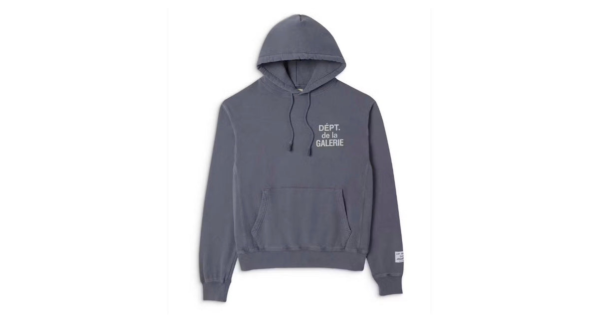 Gallery Dept Navy White Spanish Logo Pullover Hoodie