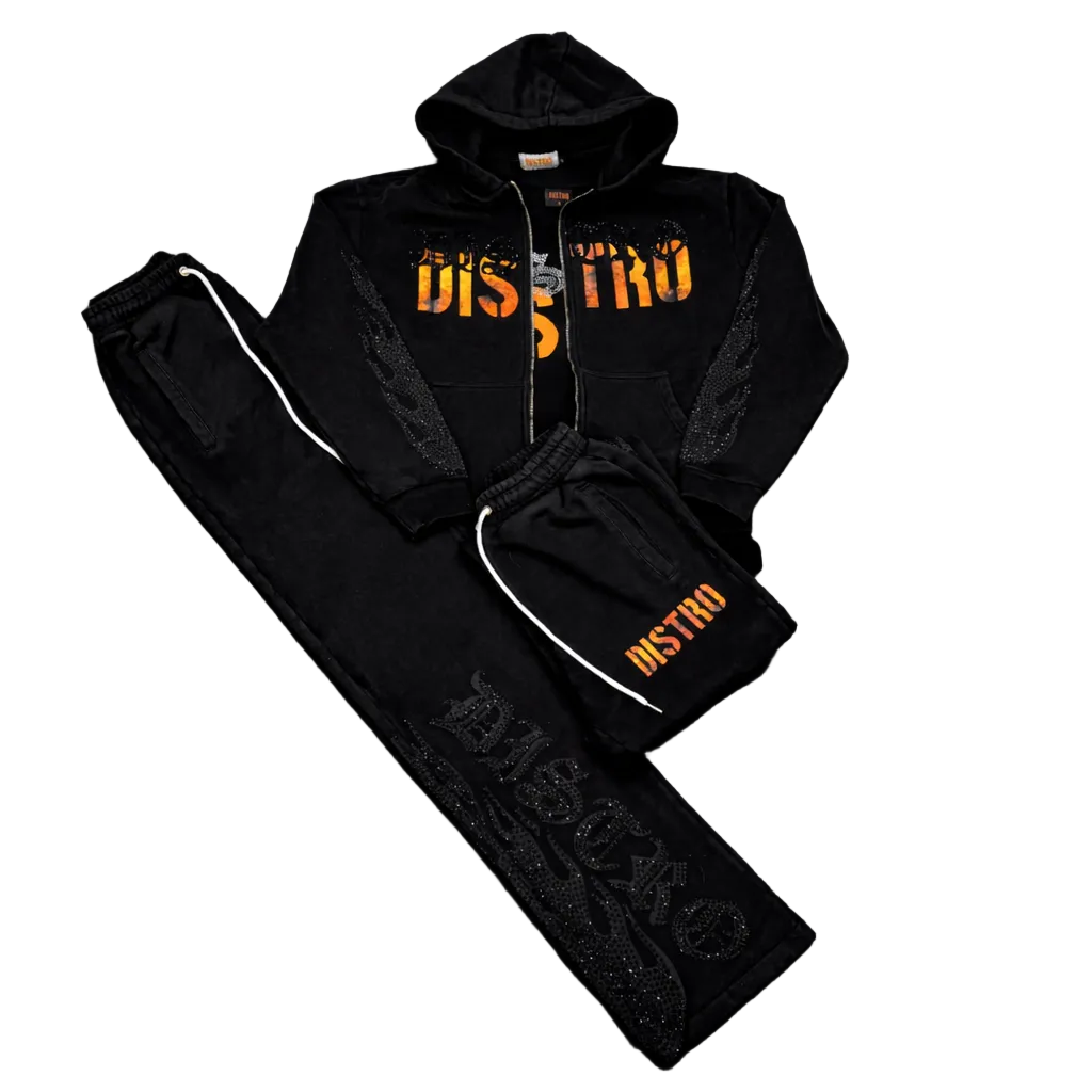 Distro ‘Buy Me From Pain’ Black Rhinestone Set