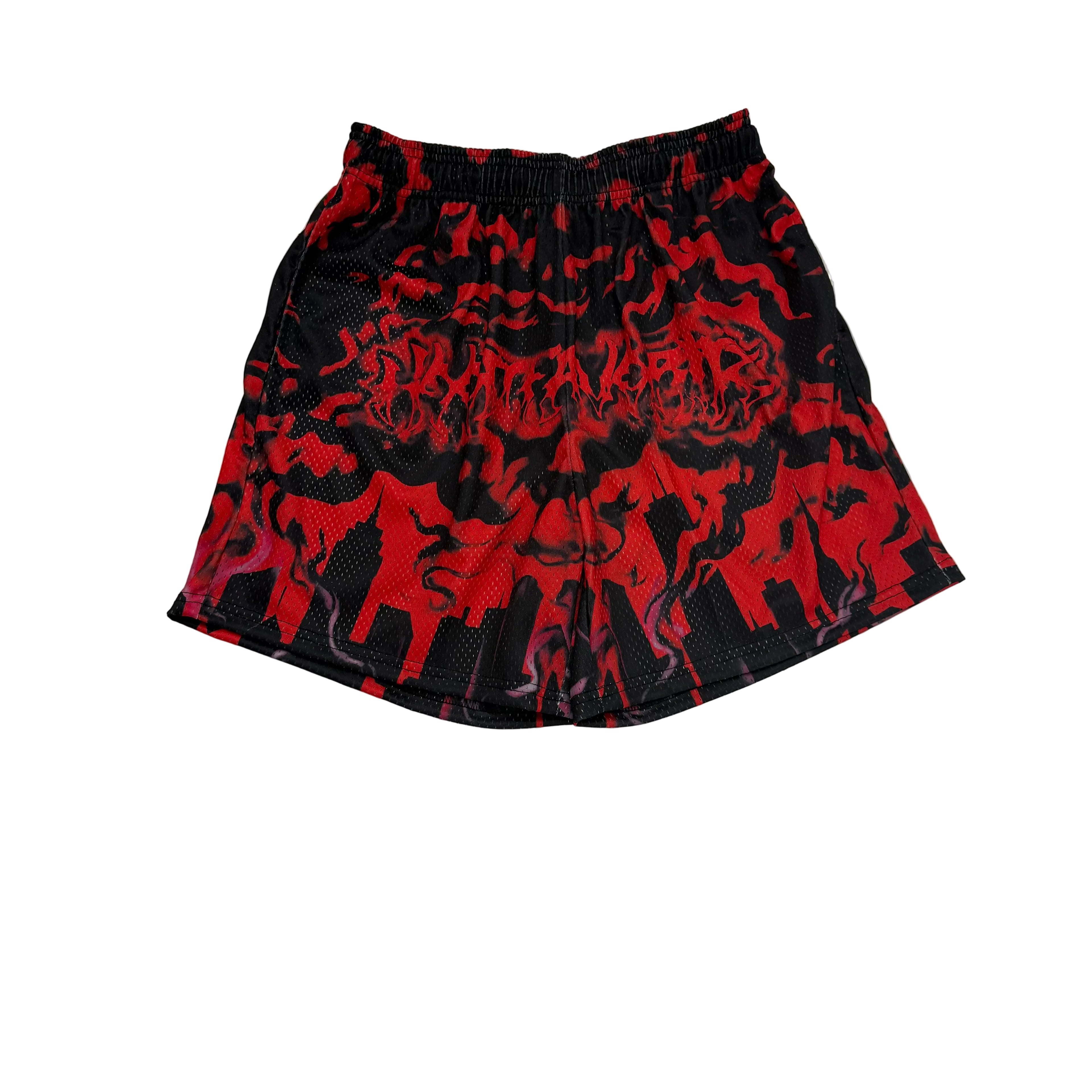 Hood Favorite Red Mesh Shorts