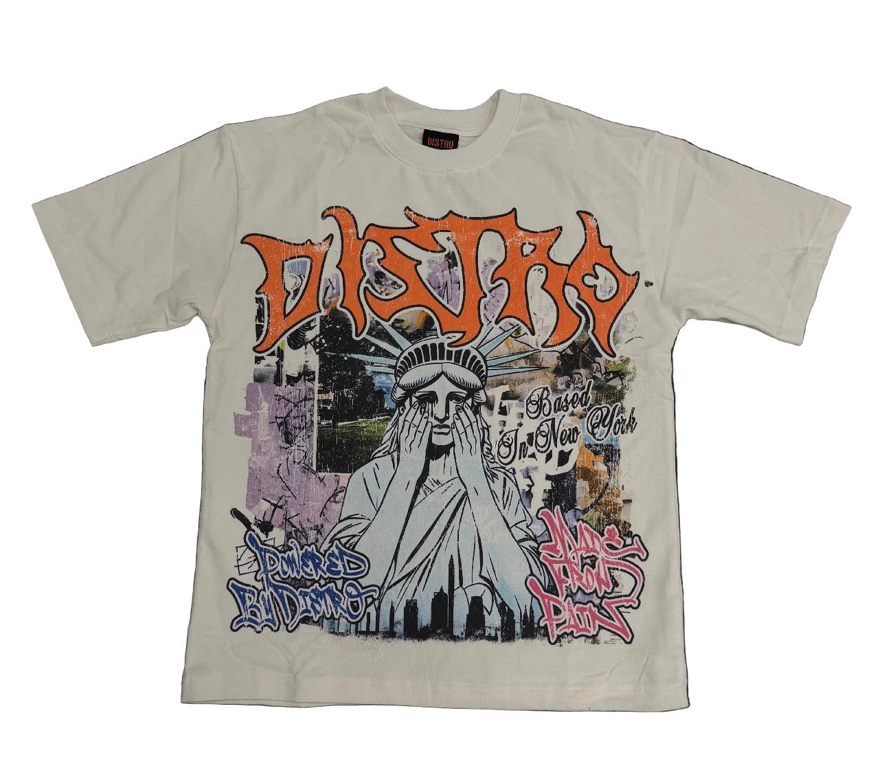 Distro Buy Me Out Of Pain ‘Hidden Statue of Liberty’ Tee White