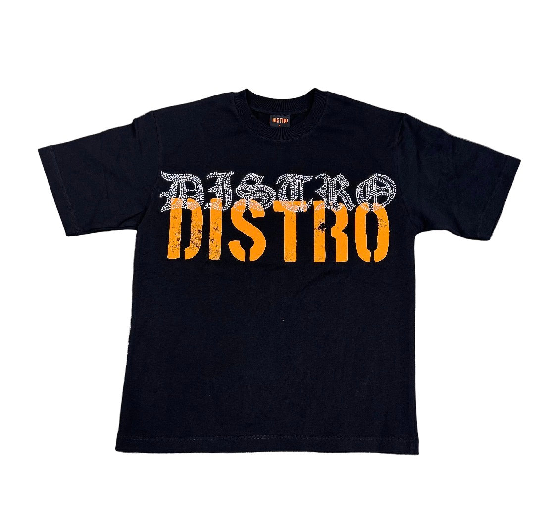 Distro Buy Me Out Of Pain ‘Rhinstone Logo’ Tee Black