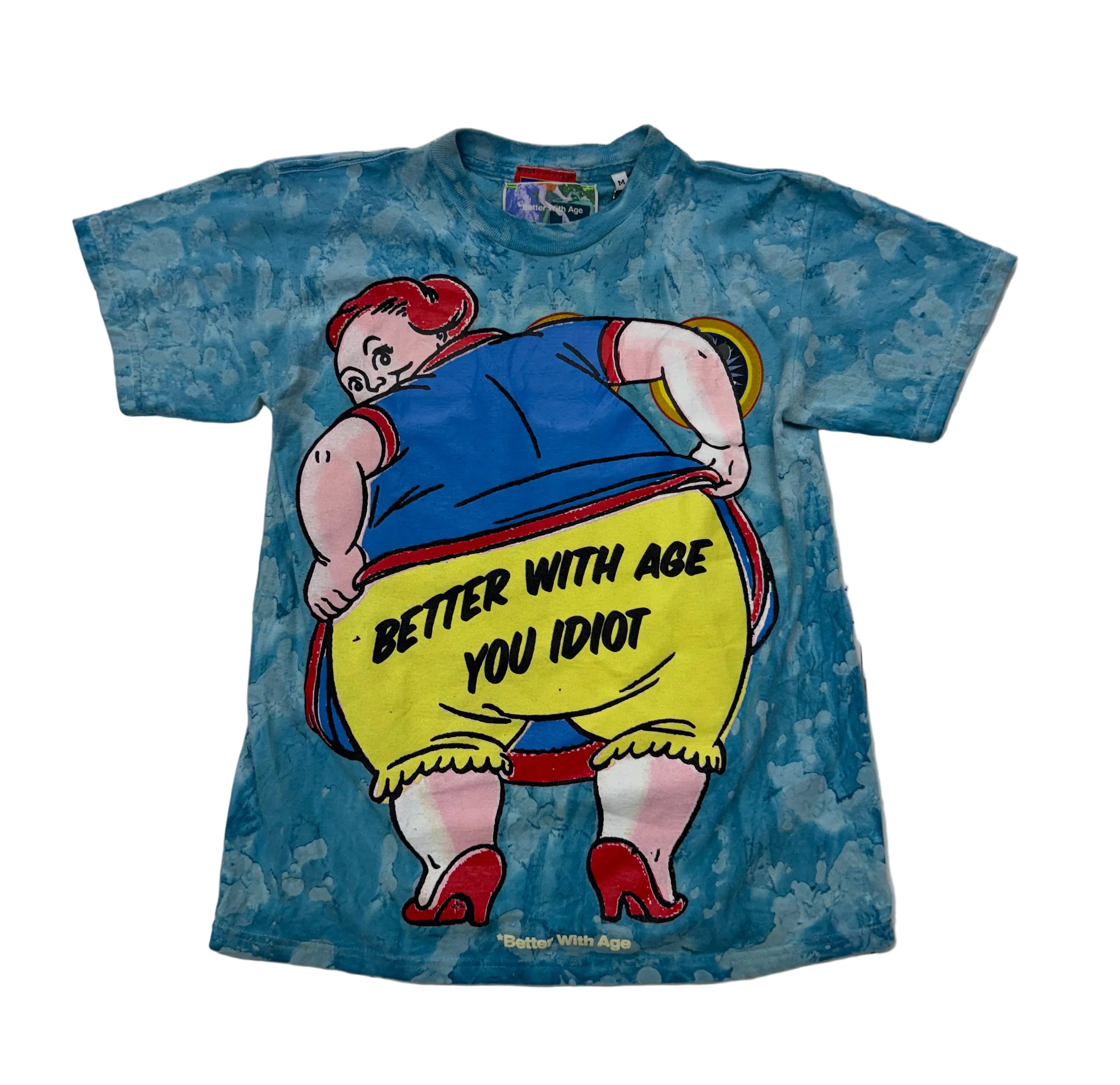 Better With Age ‘You Idiot’ Tee Teal Blue