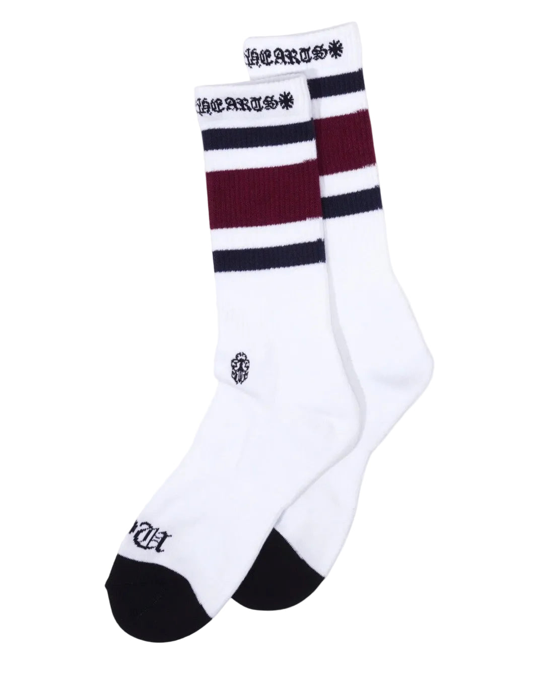 Chrome Hearts White Navy Burgundy Socks