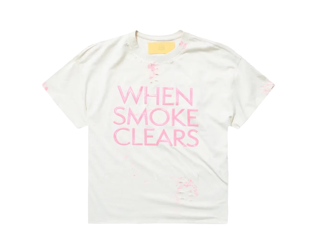 When Smoke Clears ‘Paint Thrashed’ Tee Pink