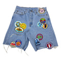 Kill by Foxx ‘Boy Scout’ Patch Work Jean Shorts