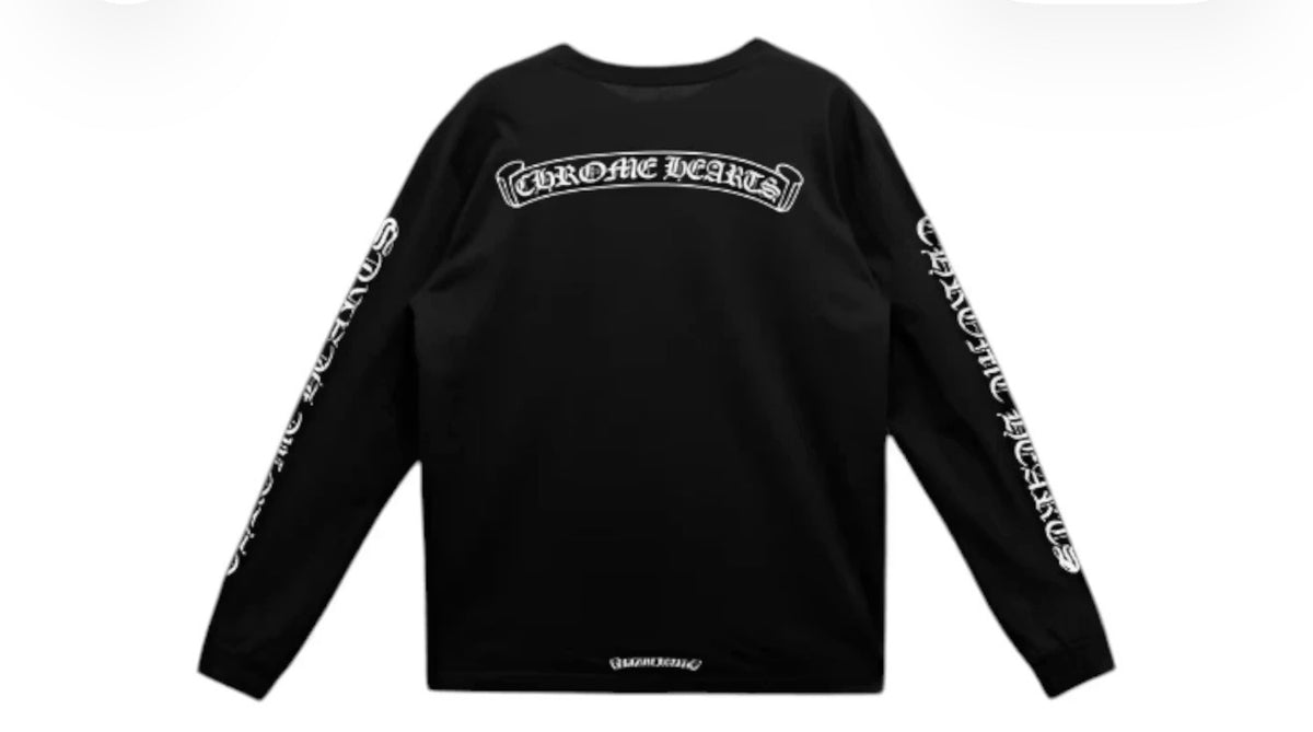 Chrome Hearts Black Scroll Longsleeve