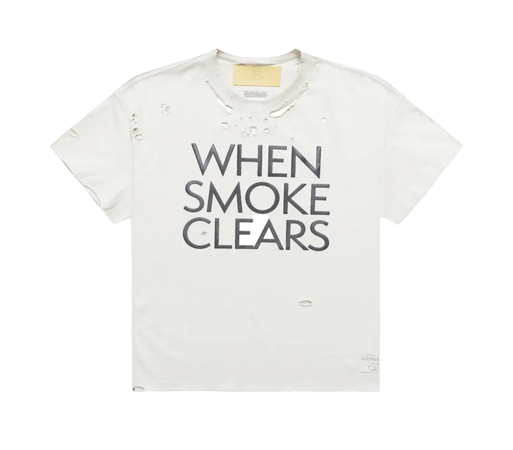When Smoke Clears ‘Paint Thrashed’ Tee White