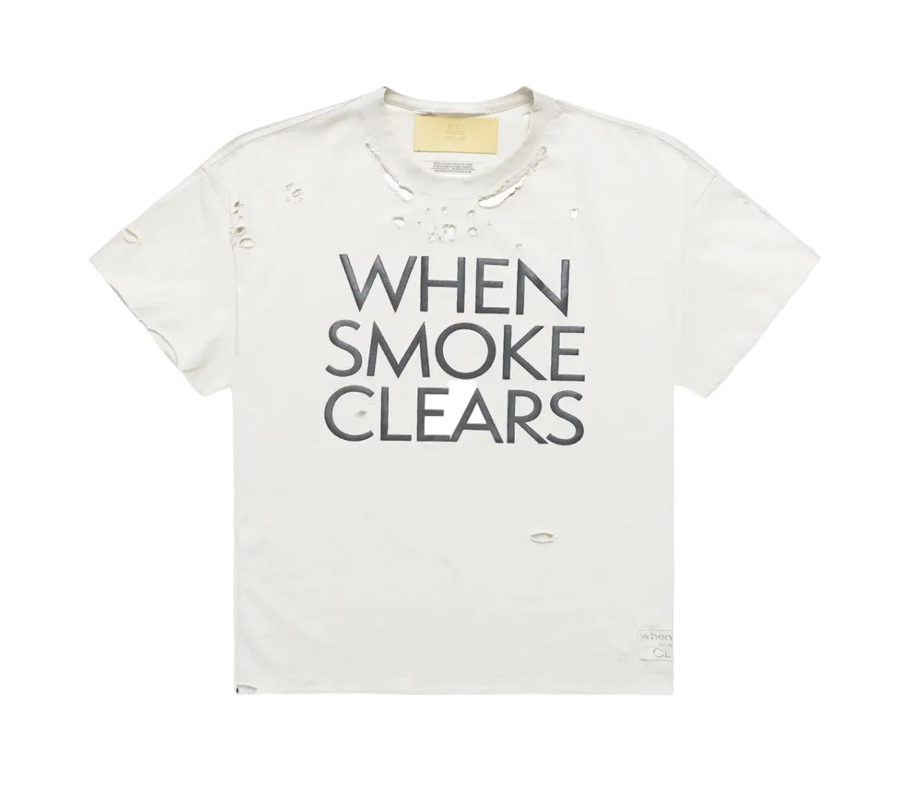 When Smoke Clears ‘Paint Thrashed’ Tee White
