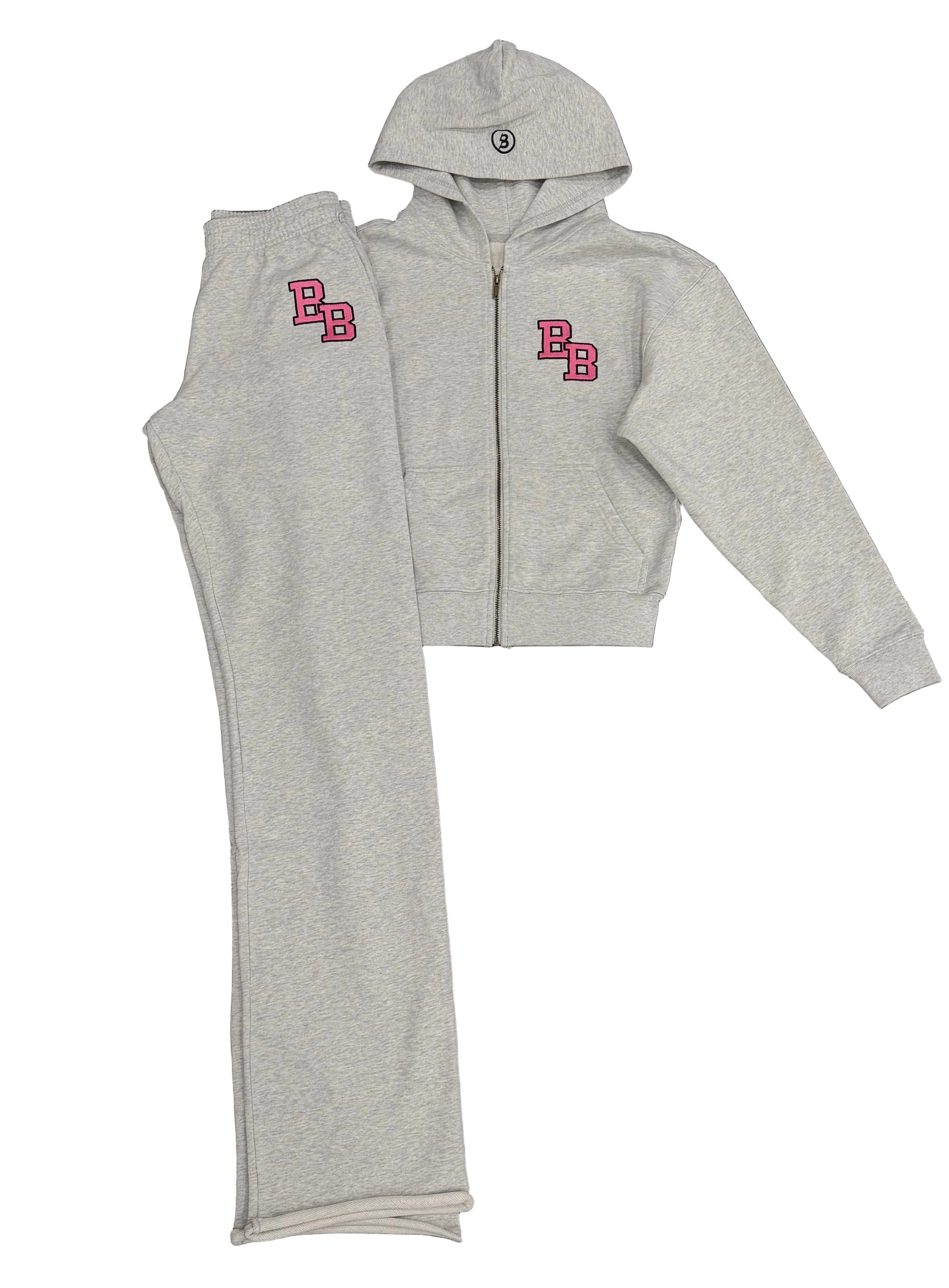 Body By Raven Sweatsuit Grey Pink