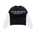 Stile De Amor ‘Nero Su Blanco’ Longsleeve Tee Black