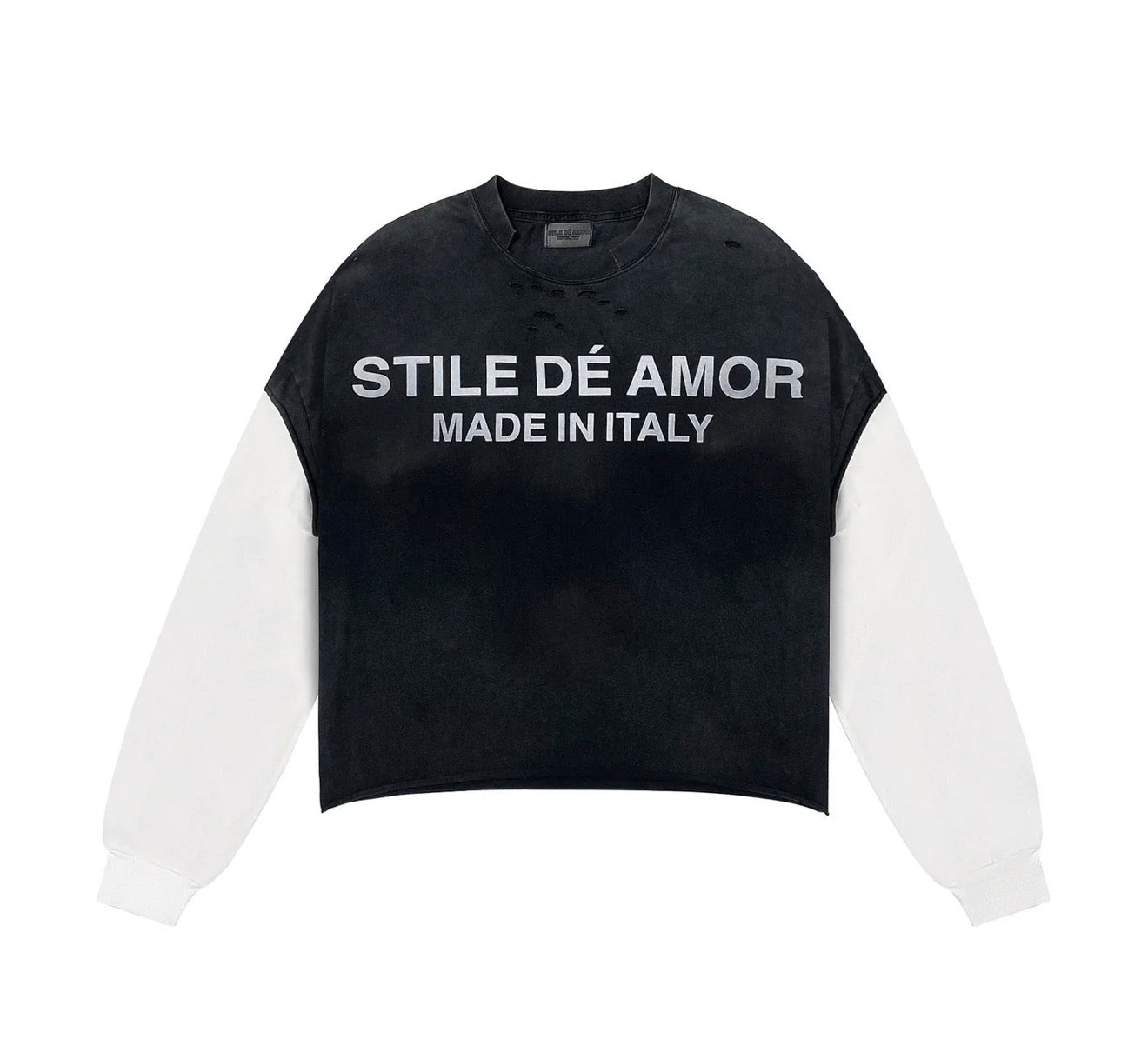 Stile De Amor ‘Nero Su Blanco’ Longsleeve Tee Black