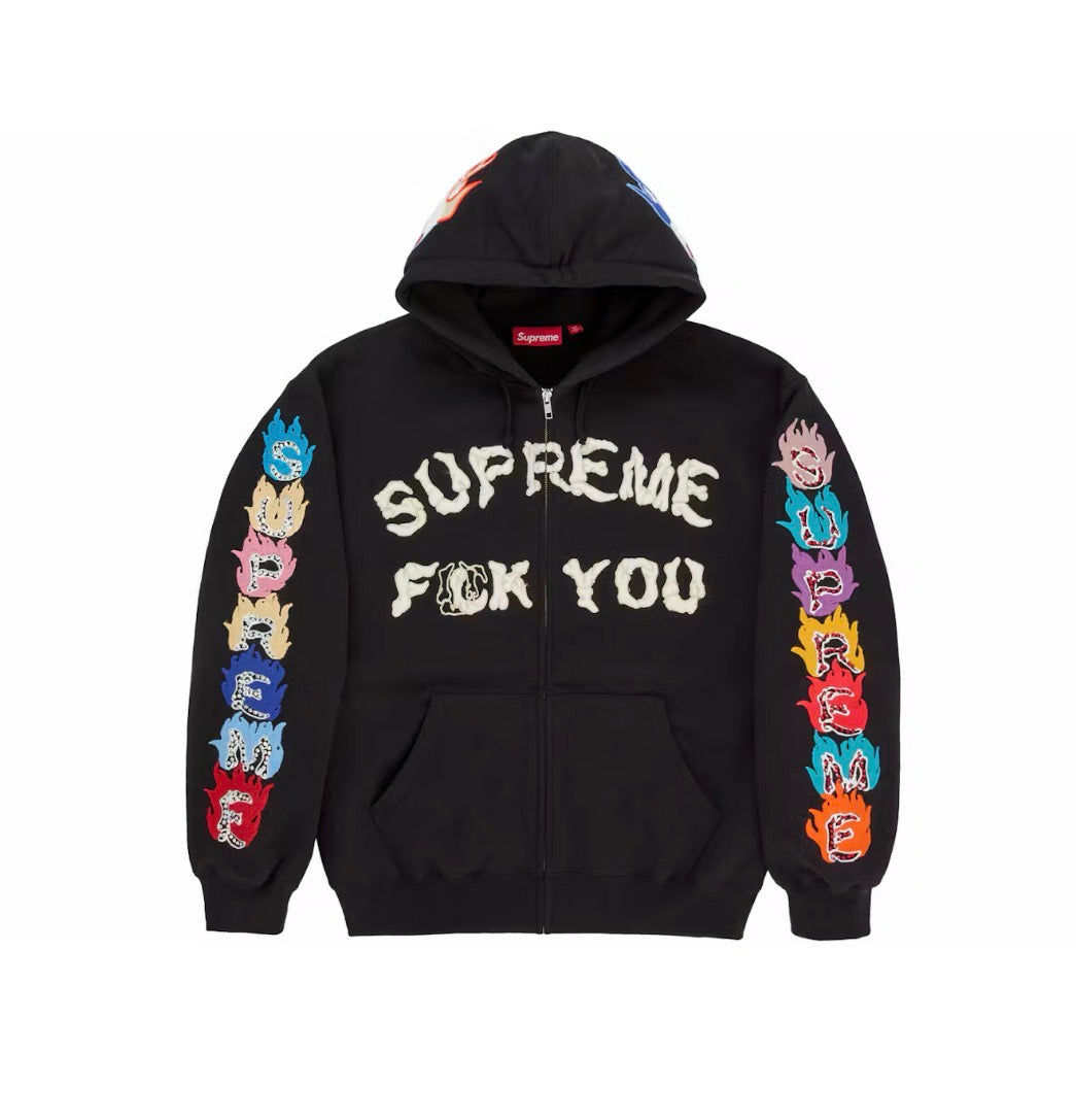 Supreme ‘Fuck You’ Black Zip Up Hoodie