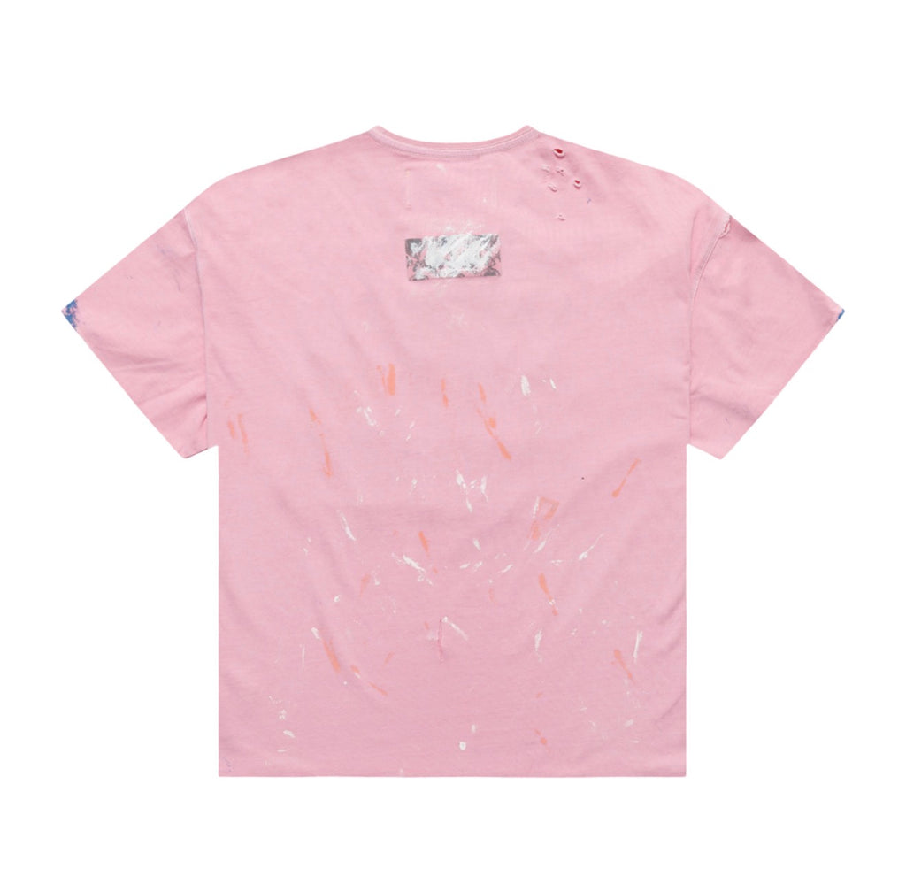 When Smoke Clears ‘Paint Thrashed’ Tee Pink