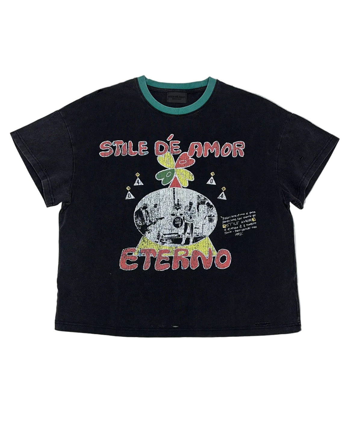 Stile De Amor ‘Clover’ Tee Black Wash