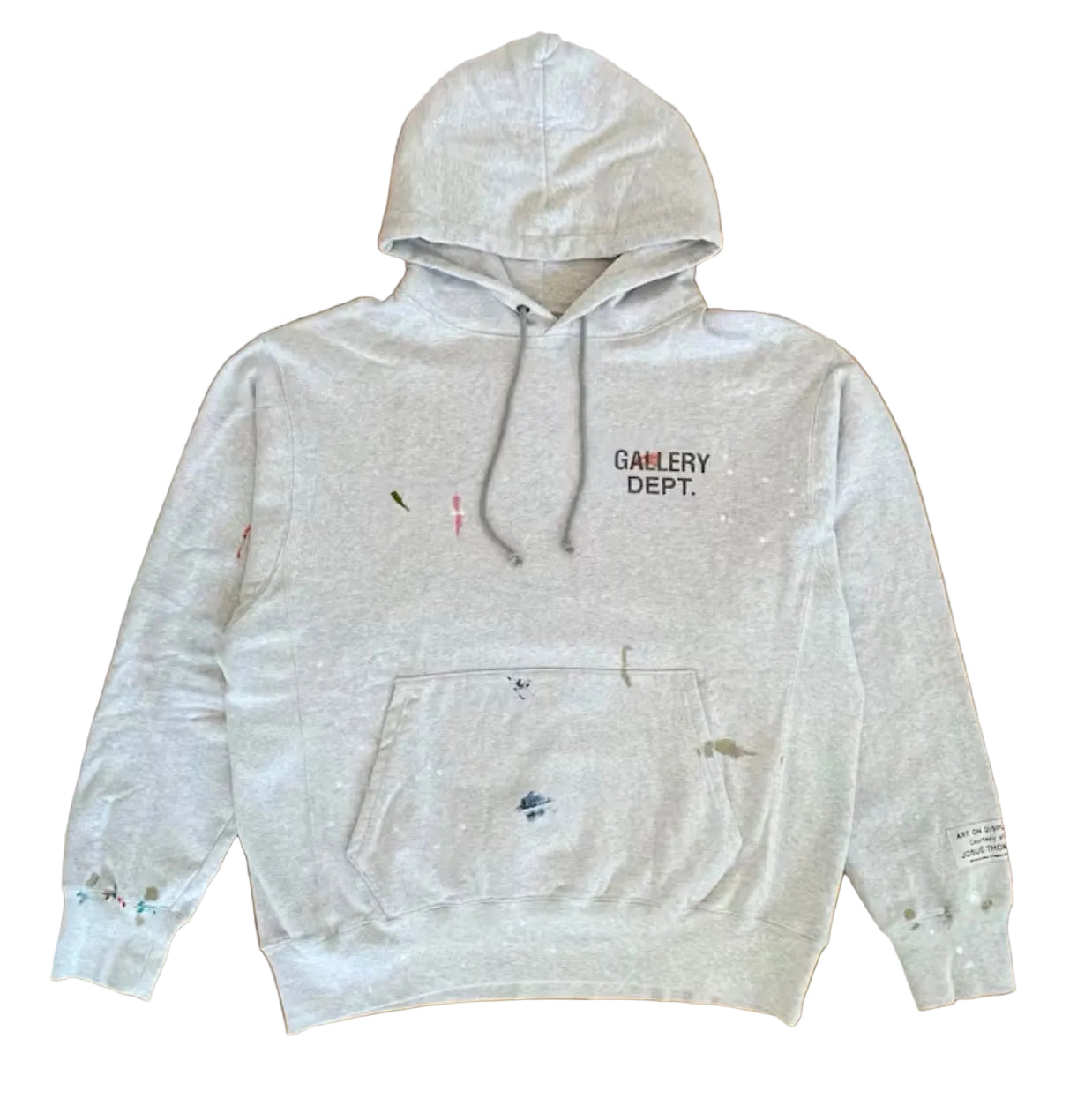 Gallery Dept Grey Paint Splatter Pullover Hoodie