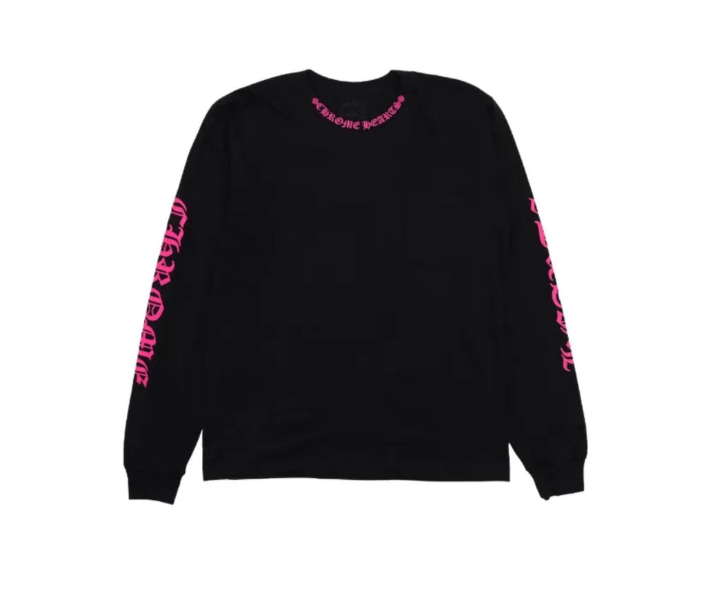 Chrome Hearts Neck Logo Longsleeve Black/Pink