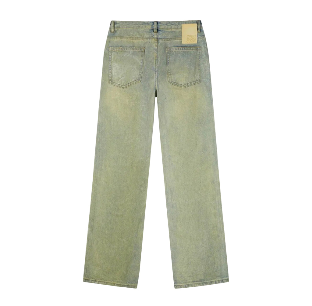 When Smoke Clears ‘Waxed’ Jeans Olive