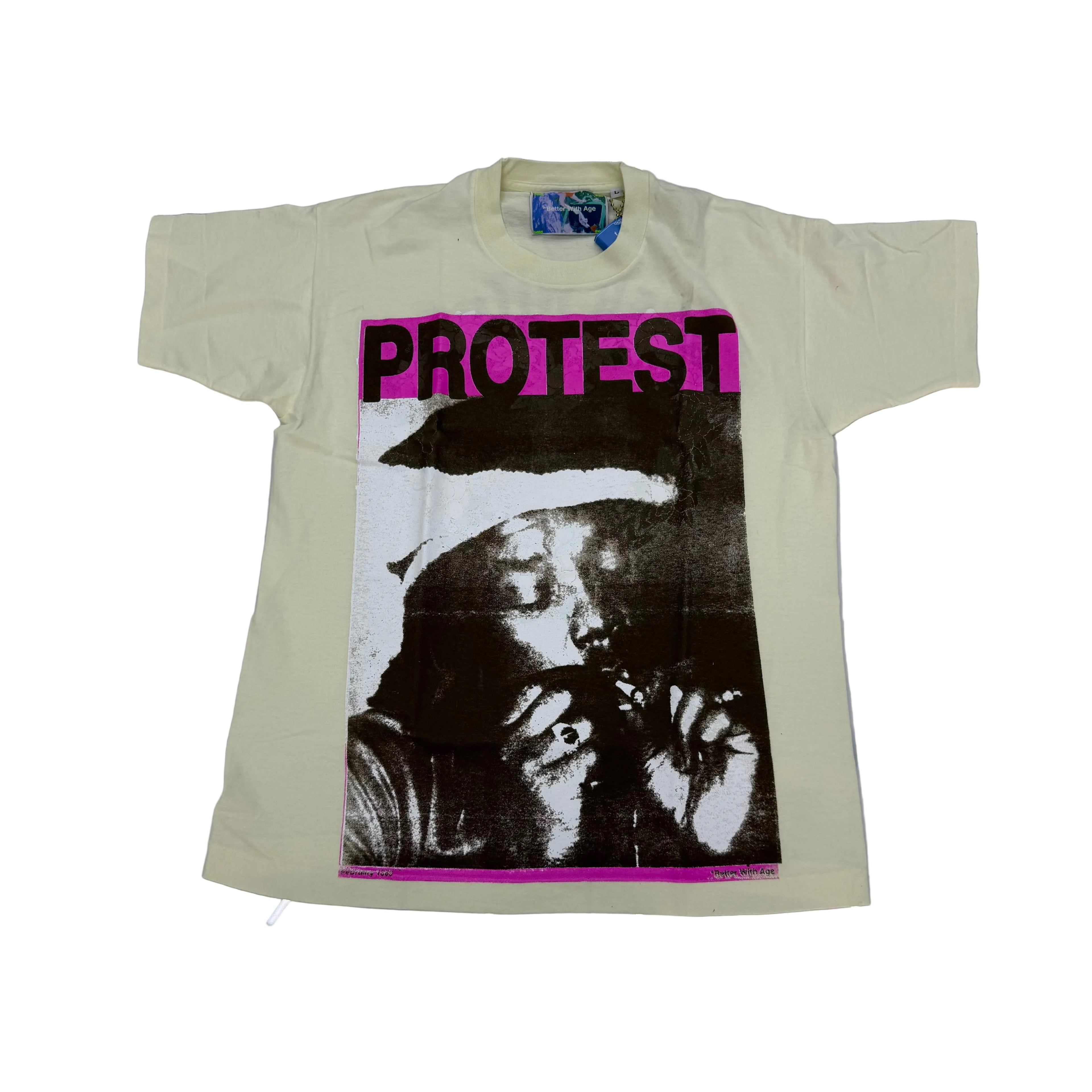 Better With Age SS26 ‘Protest’ Tee Tan Pink