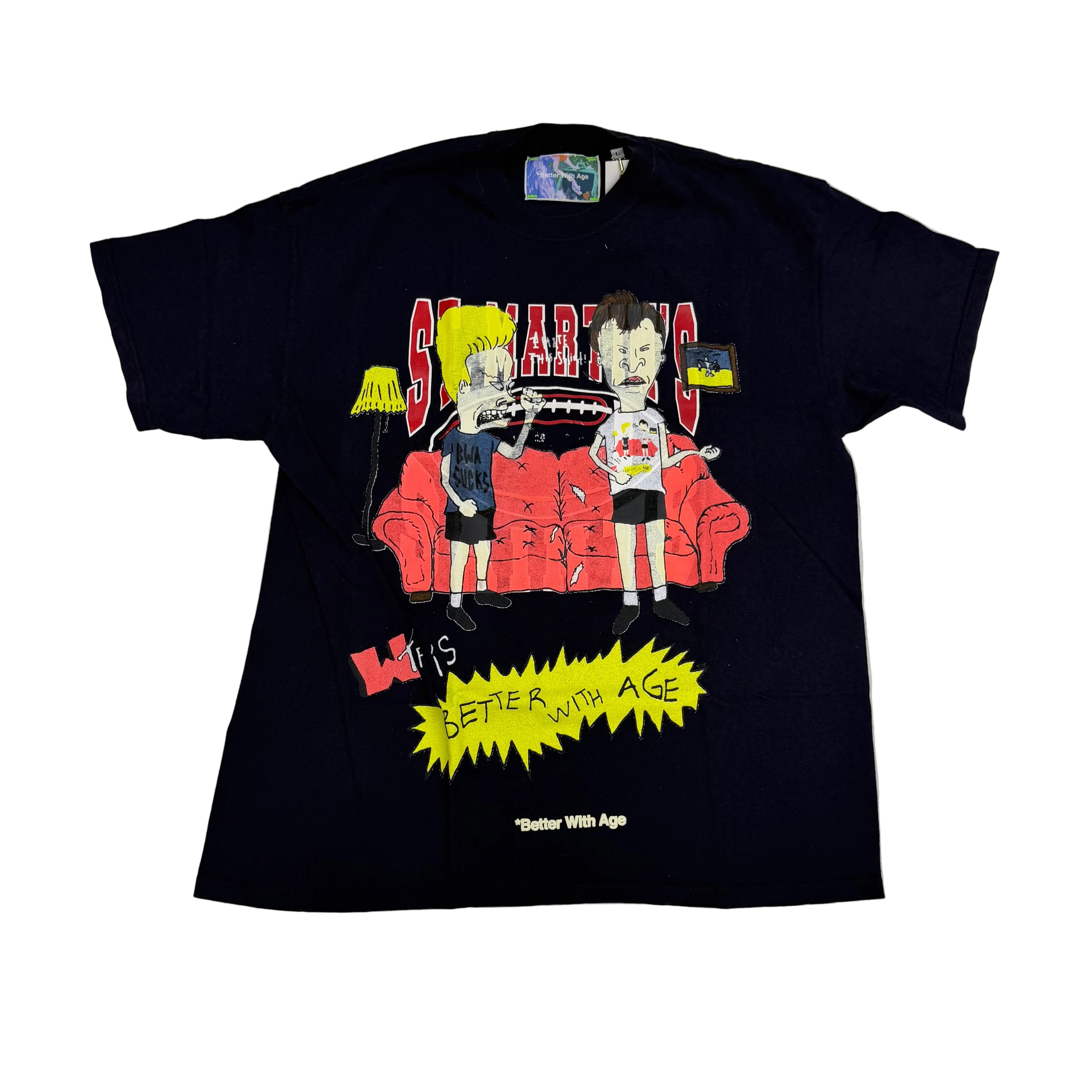 Better With Age SS26 ‘Beavus & Butthead’ Tee Black Wash